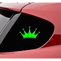 Crown Princess Queen King Throne Vinyl Decal Sticker (Lime Green)