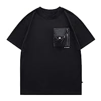 Harajuku Techwear Men T Shirts Streetwear Cargo Tops Short Sleeve Tee Hip Hop Darkwear Tactical T-Shirt for Man