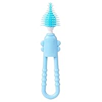 Feeding Bottle Silicone Brush Rotating Bottle Brush Food Grade Pacifier Teats Brush Nipple Cleaning Brushes Baby Supply Bottle Brush Bottle Brushes for Cleaning Baby Bottle Brush Cleaner