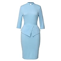BLESSUME Catholic Church Women Clergy Tab Collar Dress Mass Sheath Dress