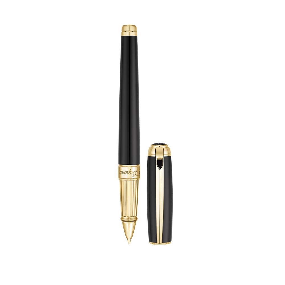 S.T. Dupont Line D Large Rollerball Pen Black/Gold