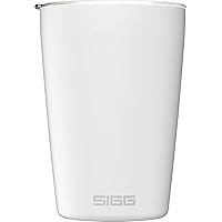 SIGG - Neso Pure Cream Travel Mug - With Tritan Lid - Dishwasher Safe - 18/8 Stainless Steel - 10/14 Oz