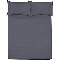 Microfiber RV Sheet Sets, 72x80 Camper King, Dark Grey Solid, Bed Sheets for Campers, RV's & Travel Trailers Easy Fit Mattress up to 10 Inch Deep Pockets - Fitted RV Sheets