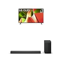 LG 55-Inch Class OLED B4 Series Smart TV 4K Processor Flat Screen with Magic Remote AI-Powered with Alexa Built-in (OLED55B4PUA, 2024), 3.1.1 ch. Sound Bar with Dolby Atmos