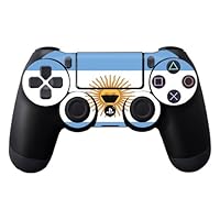 Protective Vinyl Skin Decal Skin Compatible with Sony Playstation DualShock 4 Controller wrap Sticker Skins Argentina Flag