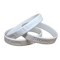 25 Lung Cancer Awareness Bracelets 100% Medical Grade Silicone Bracelet - Latex and Toxin Free (25 Bracelets) Show Your Support For Lung Cancer Awareness