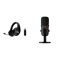 HyperX Cloud Stinger Core - Wireless Gaming Headset & SoloCast – USB Condenser Gaming Microphone, for PC, PS4, PS5 and Mac, Tap-to-Mute Sensor, Cardioid Polar Pattern