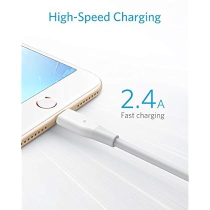 Anker PowerLine Lightning Cable (3ft), Apple MFi Certified High-Speed Charging Cord Durable for iPhone XS / XS Max / XR / X / 8 / 8 Plus / 7 / 7 Plus, and More (White)