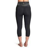Tommie Copper Adjustable Lower Back Support Compression Capri Leggings with 2 Pockets, 19in Breathable Capris