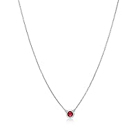 Choose Your Gemstone Chain Pendant 925 Sterling Silver Bezel Setting Handmade Charm Gift For Women Girls