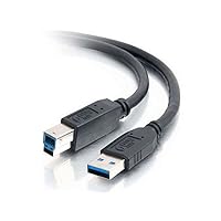 C2G Legrand USB 3.0 Cable, USB A to B Cable, Black Data Transfer Cable, 3 Meter (9.84 Feet) C2G USB Cable, 1 Count, C2G 54175