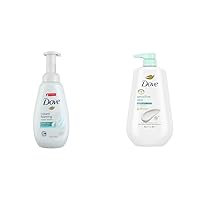 Dove Instant Foaming Body Wash for Softer and Smoother Skin Sensitive Skin Effectively Washes Away & Body Wash with Pump Sensitive Skin Hypoallergenic, Paraben-Free, Sulfate-Free, Cruelty-Free