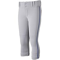 Champro Youth Tournament Low Rise Piped Fastpitch Softball Pant Grey/Royal L