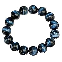 Hand Crafted AAAA Genuine Natural Blue Tiger's Eye Bracelet For Women Lady Men Stretch Round Beads Gemstone Jewelry Size 8mm Partwear Jewelry 7 Inch YO-BRACE-2602