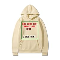 Custom Hoodie Design Your Own Personalized hooded pullover Sweatshirt with your own text image two sides print