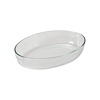 PYREX CP-8548 Oval Roaster Dish, Heat Resistant Glass, Microwave Safe, Oven Safe, Dishwasher Safe, 0.6 gal (2.2 L), H