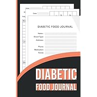 Diabetic Food Journal: A Easy Tracking Daily Log for Meals, Blood Sugar, Vitamins, Exercises