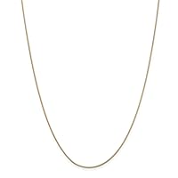 14k Gold .9mm Round Snake Chain Necklace Jewelry for Women - Length Options: 16 18 20 22 24 30