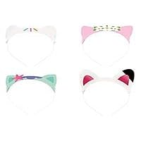 Unique Multicolor Gabby's Dollhouse Glitter Paper Headbands - 4 Count | Unique, Fun and Sparkly - Party-Perfect for Kids Birthdays and Dress-Up, One Size Fits Most