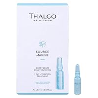 THALGO Marine Skincare, Source Marine Hydrating 7-Day Treatment, Absolute Hydra-Marine Concentrate SOS Course with Hyaluronic Acid, 7-pack, 1.2ml, 0.04 fl. oz.