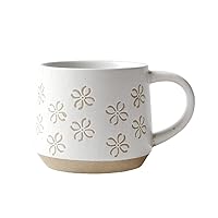 Simple Modern 12oz/380ml Porcelain Mug, Eco-friendly Coffee Mugs Milk Cup with Insulated Handle Beer Drinking Highball Glasses Straight Ceramic Great for Cappuccino Juice Mixed Drinks Decorate