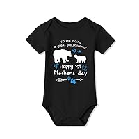 Happy 1st Mommys Day with Me - Baby Bodysuit Mothers Day Baby Onesie 100% Cotton