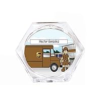 Personalized Drink Coaster Gift: UPS Driver Male