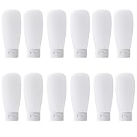 XINGZI 12Pcs 150ml/5oz Empty Refillable White Plastic Cosmetic Soft Tubes Containers Squeezed Facial Cleanser Bottle With Flip Cap for Body Bath Shower Gel Lotion Cream Shampoo