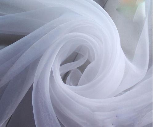 120" Wide (10ft Wide) x 20 Yards - White Sheer Voile Chiffon Fabric - Sedona DESIGNZ Brand Perfect for Draping Panels and Masking for Weddings ...
