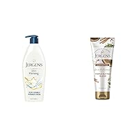 Jergens Skin Firming Body Lotion for Dry to Extra Dry Skin, Skin Tightening Cream & Sandalwood Body Butter Lotion, Moisturizer Infused with Sandalwood Essential Oil
