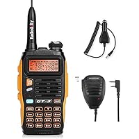 BAOFENG GT-3 Mark-II Two Way Radio, Rechargeable Dual Band Walkie Talkie, Chipsets Upgraded, Remote Speaker and Car Charger