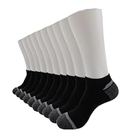 JOYNÉE 10 Pairs Mens Ankle Athletic Running Socks with Cushion Tab Low Cut Casual No Show Socks for Men,Sock Size:10-13