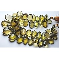 10 Beads,Natural Honey Quartz Faceted Fancy Shape Briolettes 13-18mm Size