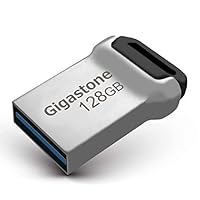 Gigastone Z90 128GB USB 3.2 Gen1 Flash Drive, Mini Fit Metal Waterproof Compact Pen Drive, Reliable Performance Thumb Drive, USB 2.0 / USB 3.0 / USB 3.1 Interface Compatible