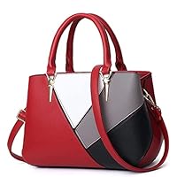 レディースハンドバッグ 女性用バッグファッション通勤ハンドバッグ大容量シンプルな肩のメッセンジャーバッグ 週末のシナリオに適しています (色 : Red wine, Size : 30x14x22cm)