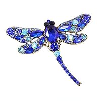 Crystal Vintage Dragonfly Brooches for Women Large Insect Brooch Pin