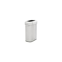 Rubbermaid Commercial Products Refine Decorative Waste Container, 15-Gallon, Round Slim Stainless Steel Trash Can for Offices/Malls/Lobby's