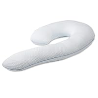 Contour Swan Body Pillow w/Pillowcase & Mesh Laundry Bag, Cool XL - As Seen on TV