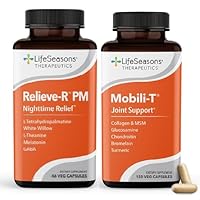 Mobili-T with Relieve-R PM - Joint Support Supplement - Glucosamine Chondroitin MSM Collagen Bromelain & Turmeric - Reduce Inflammation & Aches - Increase Range of Motion & Mobility - 120 Capsules