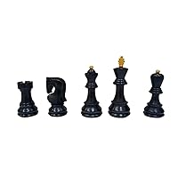 Russian Zagreb Chess pieces - 3.75 inches Boxwood/ Stained - Only Chess pieces