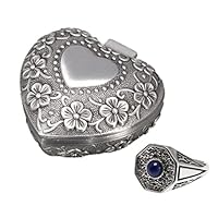 Silver TVD Silver Lapis Lazuli ring ~ TVD The Originals Mikaelson family daylight ring in Heart metal box ✬✬✬By Fantasy World✬✬✬ (gold, 12)