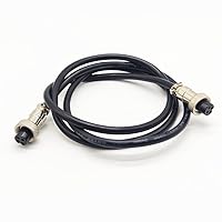 GX12 4 Pin Cable Double Female Head Aviation Cordset, GX12 4 Pin Panel Mount Circular Metal Aviation Connector Adapter Female to Female（1Meter）