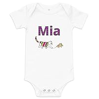Mia Personalized Baby Short Sleeve One Piece