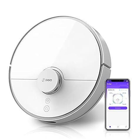 + 360 S5 LiDAR Robot Vacuum with Mapping Technology,2200Pa, Selective Room Cleaning, Schedule, Multi-Floor Mapping, No-Go Zones, Self Charge and Resume, Automatic Carpet Boost, Compatible with Alexa