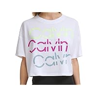 Calvin Klein Performance Women's Sliced Logo Cropped T-Shirt