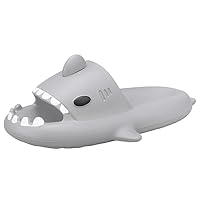 Shark Slippers (Adults and Teenagers), Cute Shark Design, Open Toe, White Teeth, Soft Sole, Casual and Comfortable, Home Essentials