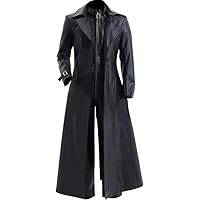 Men's Protagonist Albert Wesker Evil Cosplay Costume Gaming Black Leather Trench Coat