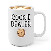 Cookies Coffee Mug 15oz White -Cookie Dealer - Baker Pastry Chef Cake Decorator Culinary Student Mom Bakery Owner Cake Taster