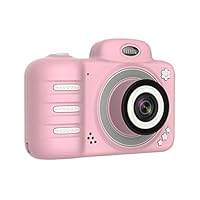 Dual Lens Cartoon Kids Camera for Children Gifts，8.0 MP FHD Digital Video Recorder Shockproof Action Cameras with 2.4 Inch Screen，1080P Digital Camera with 32GB TF Card (Pink)