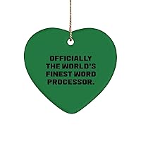 Brilliant Word Processor Heart Ornament, Officially The World's Finest Word, Present for Coworkers, Useful Gifts from Boss, , Funny Word Processor Ornament, Funny Word Processor Gift, Word Processor